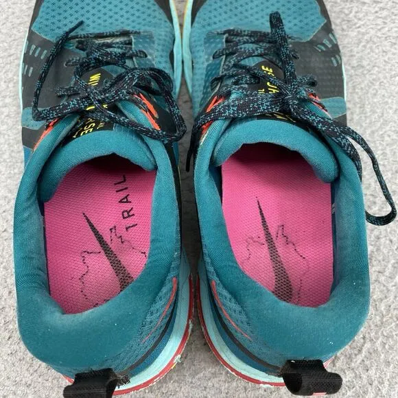 Nike Air Shoes Zoom Pegasus Men's 15 Colorblock Trail Geode Teal Running Sneaker