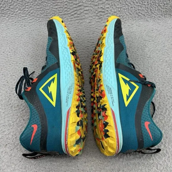 Nike Air Shoes Zoom Pegasus Men's 15 Colorblock Trail Geode Teal Running Sneaker