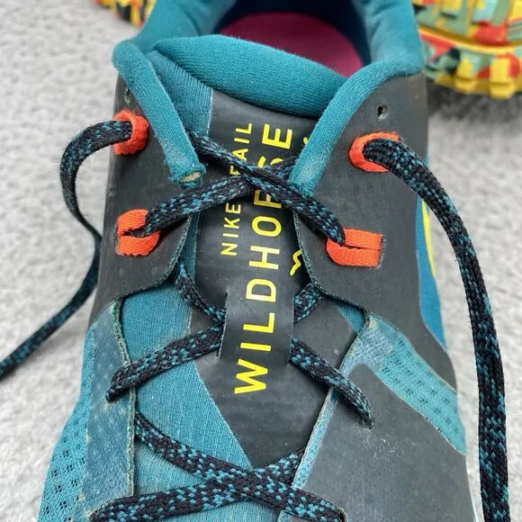 Nike Air Shoes Zoom Pegasus Men's 15 Colorblock Trail Geode Teal Running Sneaker