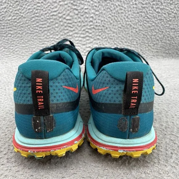 Nike Air Shoes Zoom Pegasus Men's 15 Colorblock Trail Geode Teal Running Sneaker