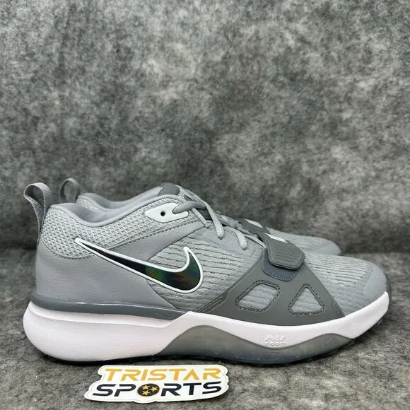 Nike Air Zoom Diamond Elite Turf Baseball Shoes Mens Size 8.5 Gray DZ0503-002
