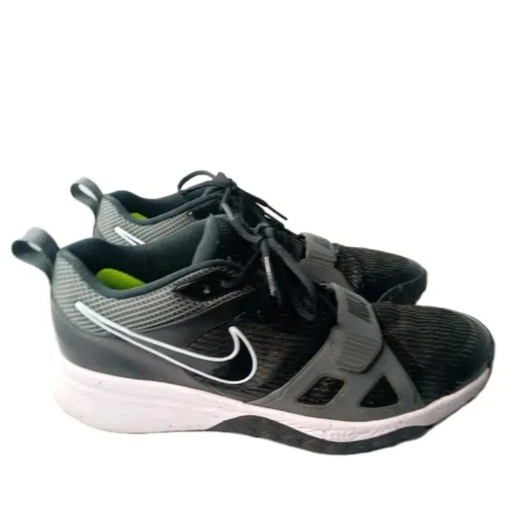 Nike Air Zoom Diamond Elite Turf Mens  Baseball Shoes Size 13 Black Iridescent