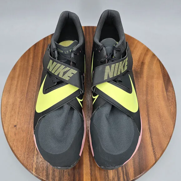Nike Air Zoom LJ Elite Shoes Men's 12.5 Black Long Jump Track Field Sneakers