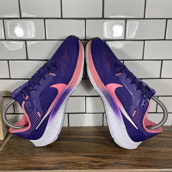 Nike Air Zoom Pegasus 40 Womens Size 7.5 Running Shoes Purple Athletic Sneaker