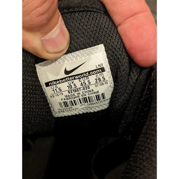 Nike Air Zoom Turf Jet 97 Barry Sanders‎ Mens 11.5 Triple Black Sneakers Shoes