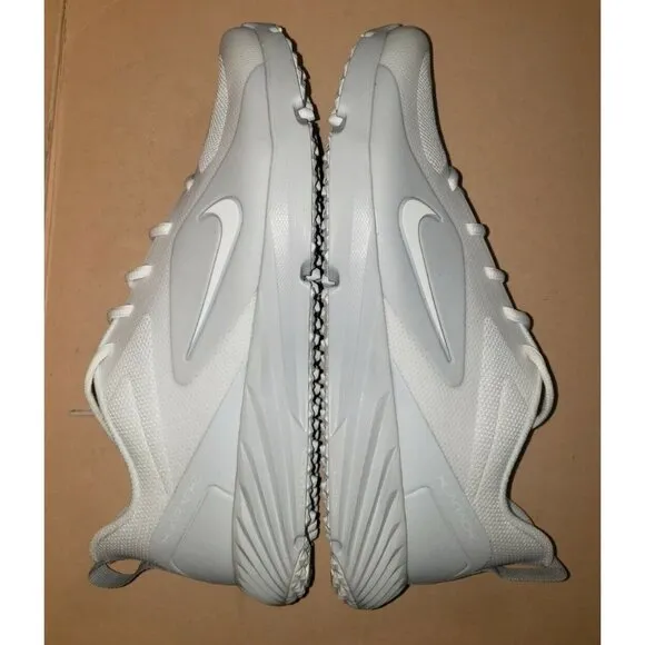 NIKE ALPHA HUARACHE 8 PRO TURF LACROSSE WHITE CZ6559-110 MEN SIZE 12 NWB No Top