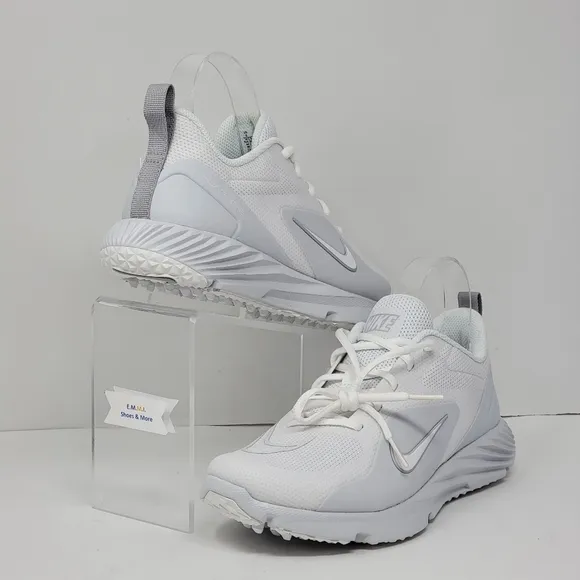 NIKE ALPHA HUARACHE 8 Pro Turf White Lacrosse Shoes CZ6559-110 Men's Size 16 New