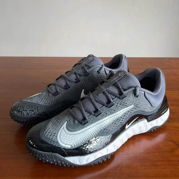 Nike Alpha Huarache Elite 4 Turf Baseball Black Gray Men's DJ6523-011