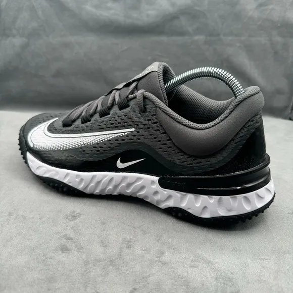 Nike Alpha Huarache Elite 4 Turf Baseball Black Gray White Men's sz 8