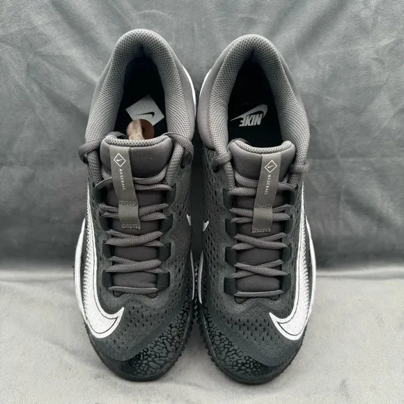 Nike Alpha Huarache Elite 4 Turf Baseball Black Gray White Men's sz 8