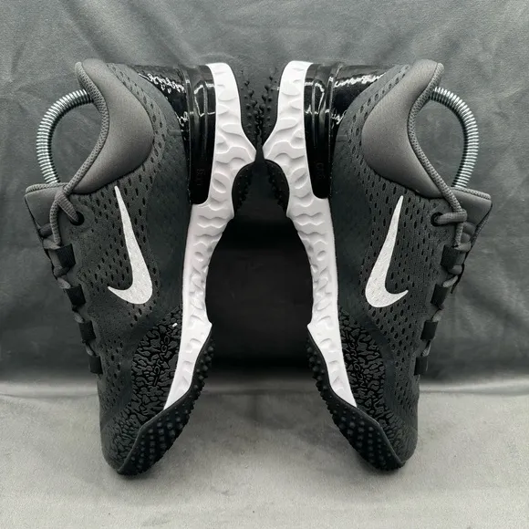 Nike Alpha Huarache Elite 4 Turf Baseball Black Gray White Men's sz 8
