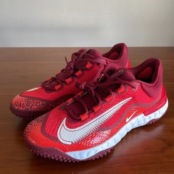 Nike Alpha Huarache Elite 4 Turf Red Baseball Shoes [DJ6523-616] Men’s NWOB