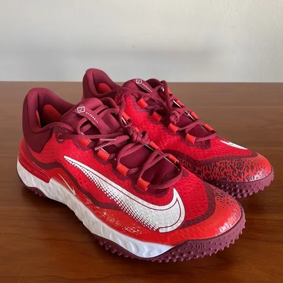 Nike Alpha Huarache Elite 4 Turf Red Baseball Shoes [DJ6523-616] Men’s NWOB