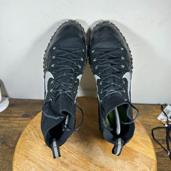 Nike Alpha Sensory Turf Flyknit Black Shoes Men's Size 12 854312-001