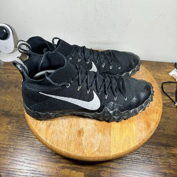 Nike Alpha Sensory Turf Flyknit Black Shoes Men's Size 12 854312-001