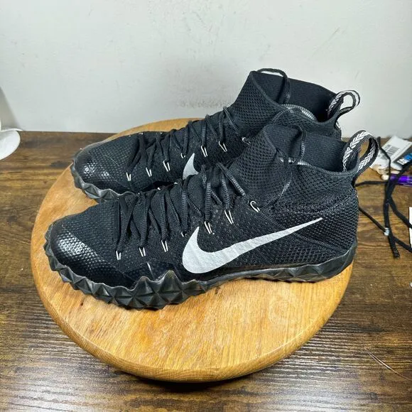 Nike Alpha Sensory Turf Flyknit Black Shoes Men's Size 12 854312-001