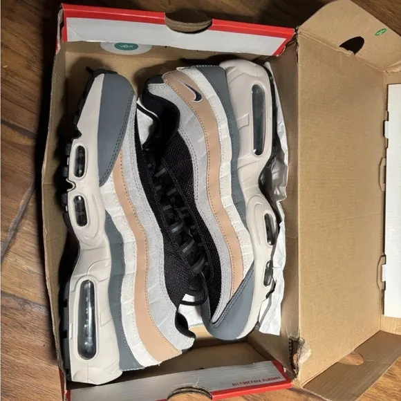 Nike Black and Gray Athletic Shoes with Air Max Cushioning