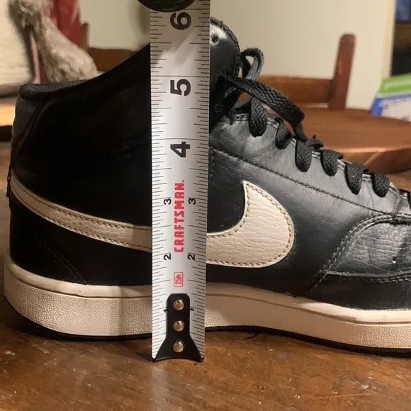 NIKE BLACK COURT VISION MID ATHLETIC SHOES SNEAKERS