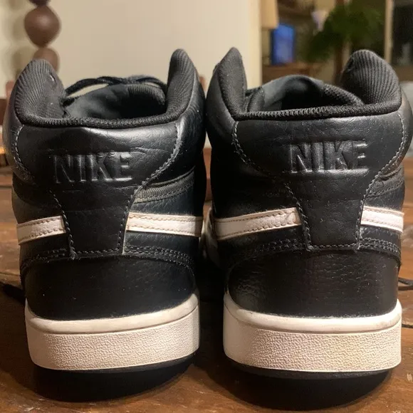 NIKE BLACK COURT VISION MID ATHLETIC SHOES SNEAKERS