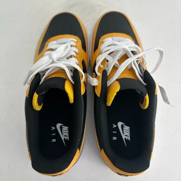 Nike By You Air Force 1 Low Retro Black Yellow White Shoes HF0659-900 Men Size 9