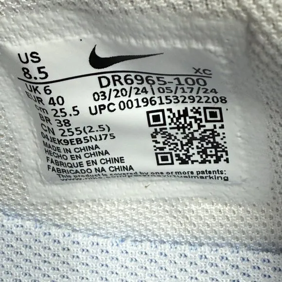 Nike Court Air Zoom Vapor 11 HC Low Womens Shoes White DR6965-100 VNDS Sz 8.5