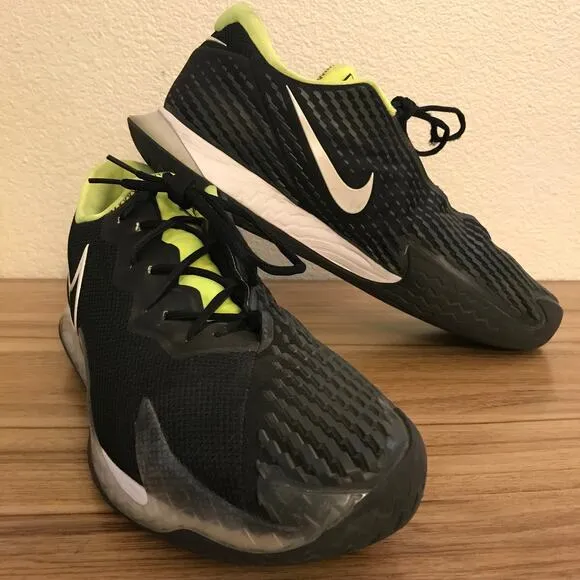 Nike Court Air Zoom Vapor Cage 4 Hard Court Tennis Shoes Men's 15 Black Sneakers