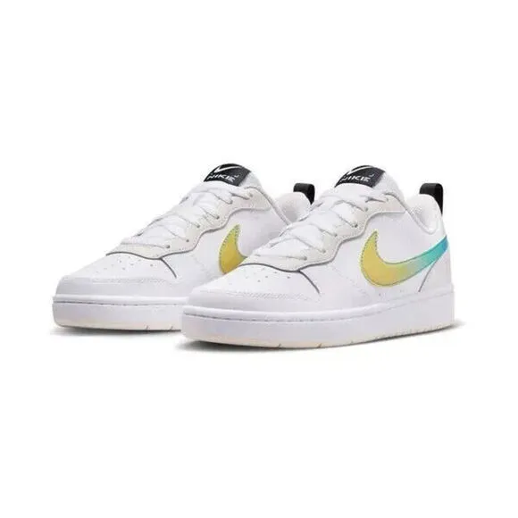 Nike Court Borough Low 2 FJ7692-191 Sneaker Big Kids White Lifestyle Shoes FD501