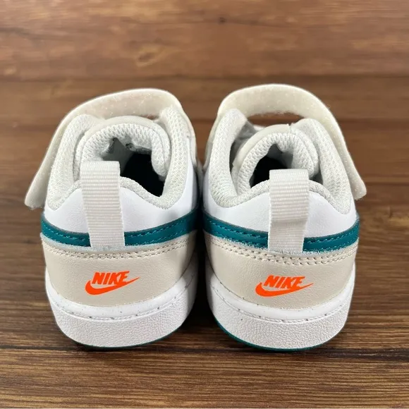 NIKE COURT BOROUGH LOW 2 NEW Phantom Bright Spruce White Sneakers Little Kids