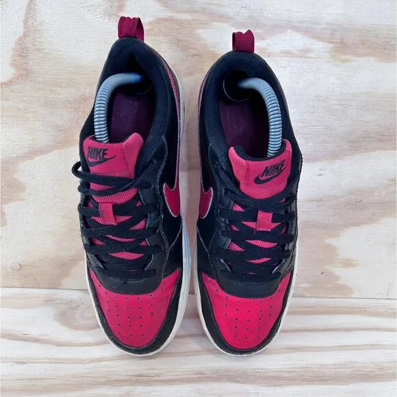 Nike - Court Borough Low 2 -Sneakers -Black/Red -Kids Big Unisex -7Y- BQ5448-007