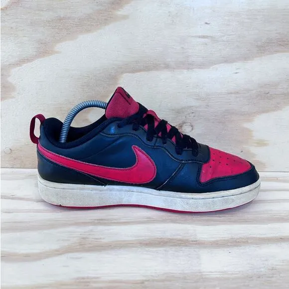 Nike - Court Borough Low 2 -Sneakers -Black/Red -Kids Big Unisex -7Y- BQ5448-007