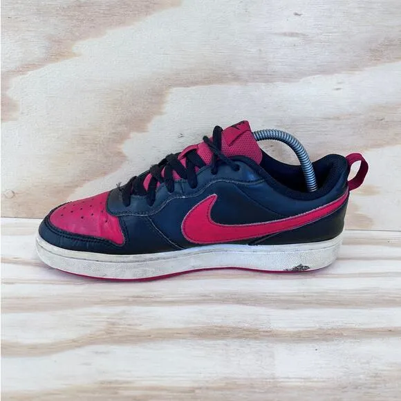 Nike - Court Borough Low 2 -Sneakers -Black/Red -Kids Big Unisex -7Y- BQ5448-007