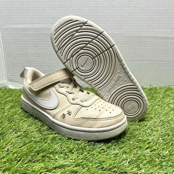 Nike Court Borough Low Recraft SE PSV Shoes Kids Size 1.5 Y Embroidered Floral