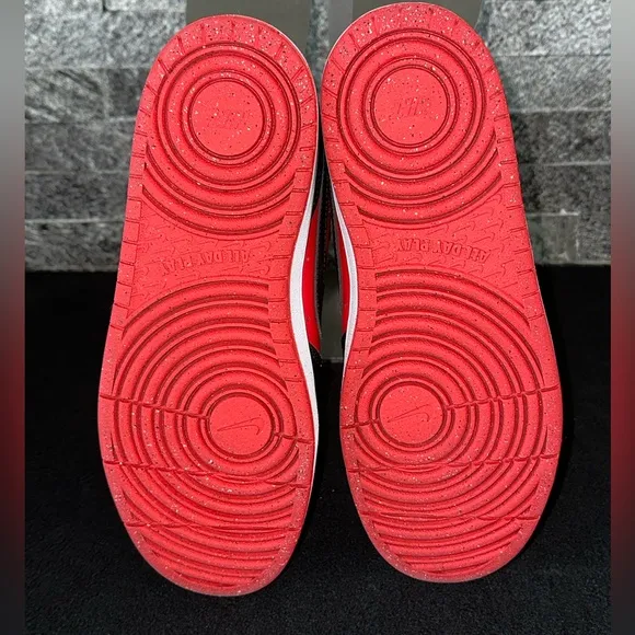 Nike Court Borough Low Recraft Shoes in University Red/White/Black 7Y