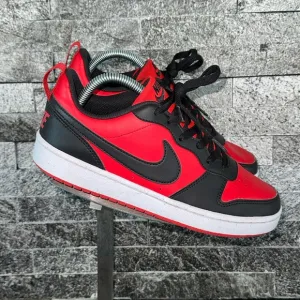 Nike Court Borough Low Recraft Shoes in University Red/White/Black 7Y
