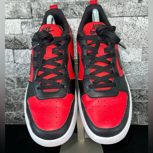 Nike Court Borough Low Recraft Shoes in University Red/White/Black 7Y