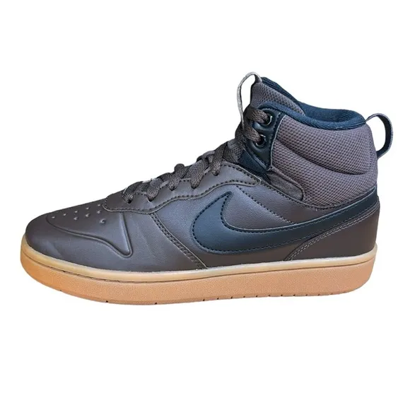 Nike Court Borough Mid 2 Boot GS 'Baroque Brown Gum' #BQ5440-200 - 5.5Y  7.5 Wms