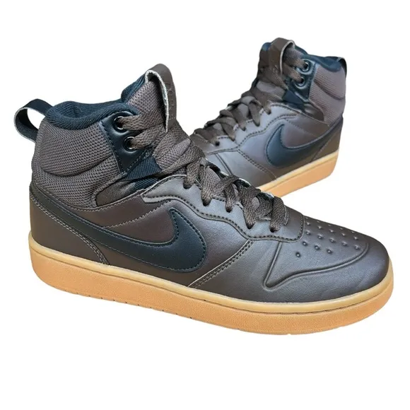 Nike Court Borough Mid 2 Boot GS 'Baroque Brown Gum' #BQ5440-200 - 5.5Y  7.5 Wms