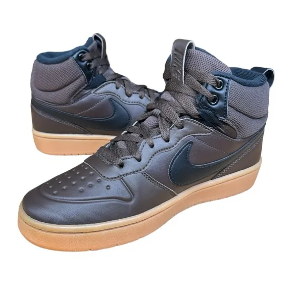 Nike Court Borough Mid 2 Boot GS 'Baroque Brown Gum' #BQ5440-200 - 5.5Y  7.5 Wms