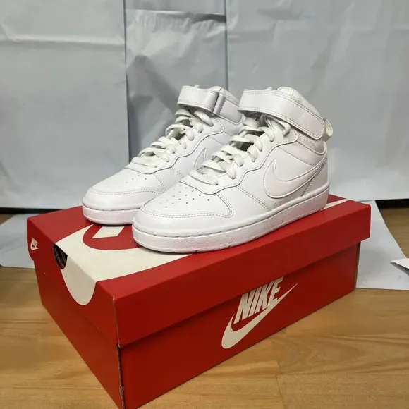 Nike Court Borough Mid 2 CD7782-100 Sneaker Kid 5.5 White Lifestyle Shoes BBS138