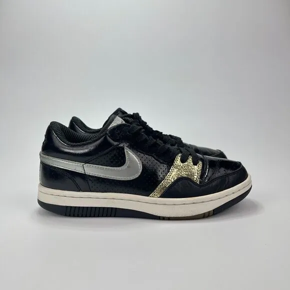 Nike Court Force Low Kameda Brothers Black Gold Silver Shoes Youth Size 6