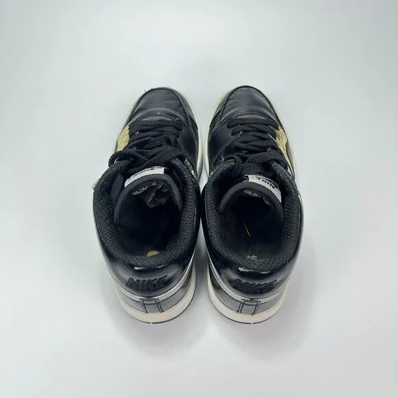 Nike Court Force Low Kameda Brothers Black Gold Silver Shoes Youth Size 6