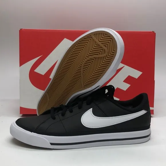 Nike Court Legacy (GS) Black/White DA5380-002 New with Box