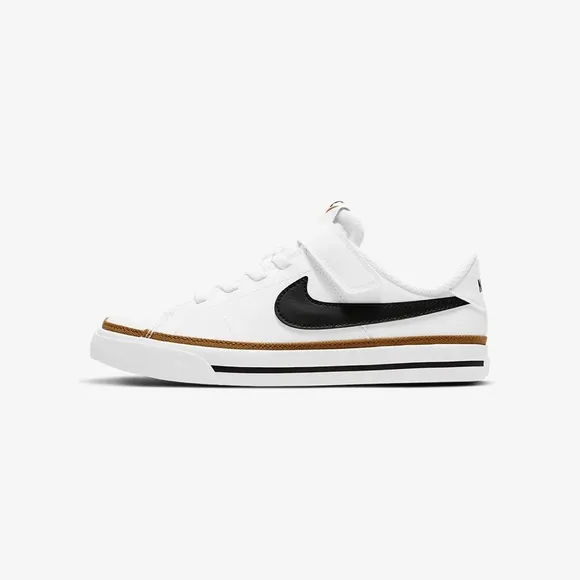 Nike Court Legacy Low White Desert Ochre Little Kids Shoes 11Y-3Y DA5381…