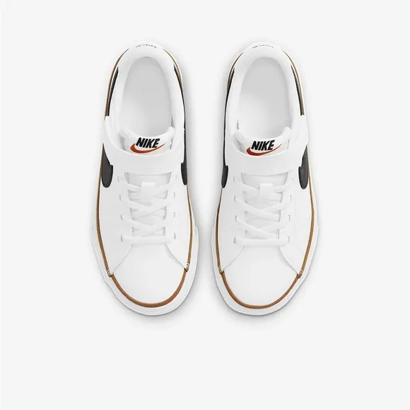 Nike Court Legacy Low White Desert Ochre Little Kids Shoes 11Y-3Y DA5381…