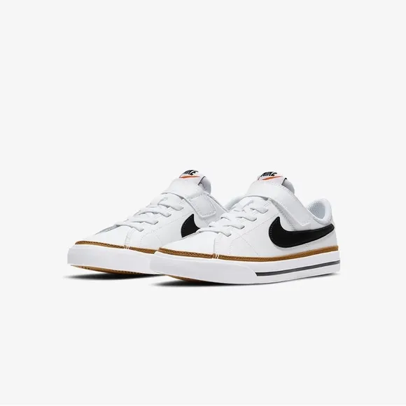 Nike Court Legacy Low White Desert Ochre Little Kids Shoes 11Y-3Y DA5381…