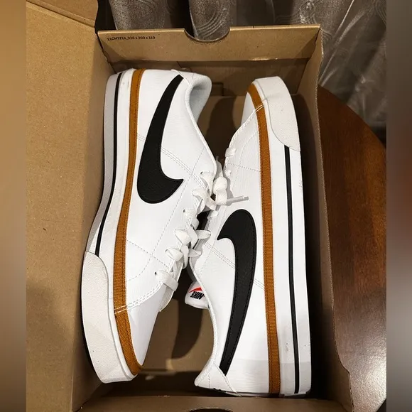 Nike Court Legacy Men’s Size US 11 Shoes DH3162 - 100 White Black Desert Ochre