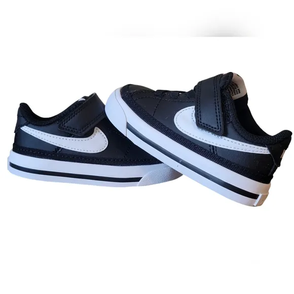 Nike Court Legacy Shoes  Black/White DA5382-002 Toddler Size Brand New