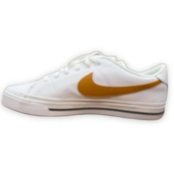 Nike Court Legacy Shoes Mens 13‎ White Gold Swoosh Sneakers CU4150