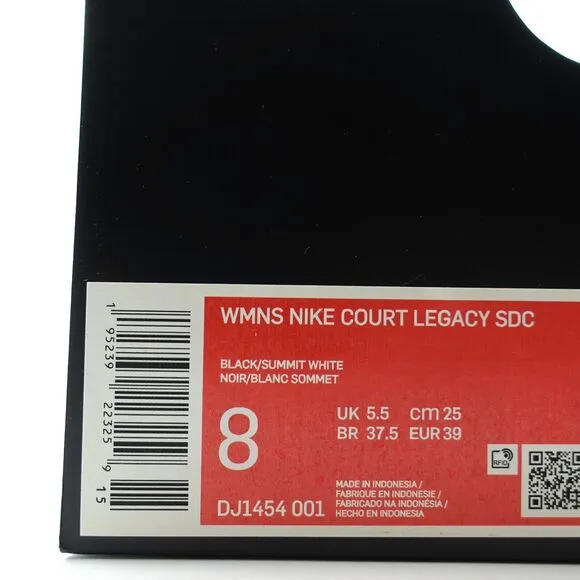 Nike Court Legacy x Serena Williams Design Crew Black White DJ1454-001 Womens 8