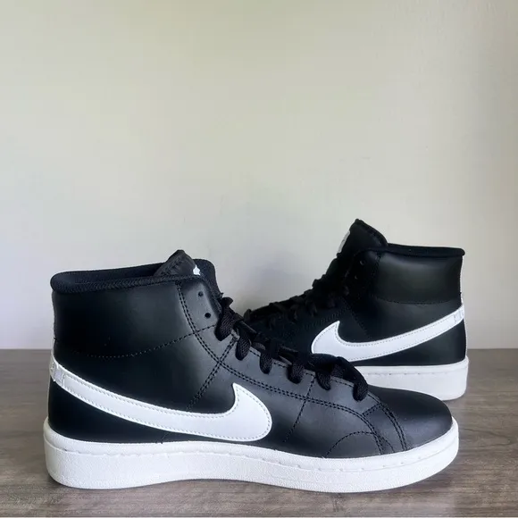 Nike Court Royale 2 Mid Black White Women's Shoe Size 10 #538